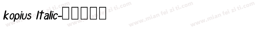 kopius ltalic字体转换